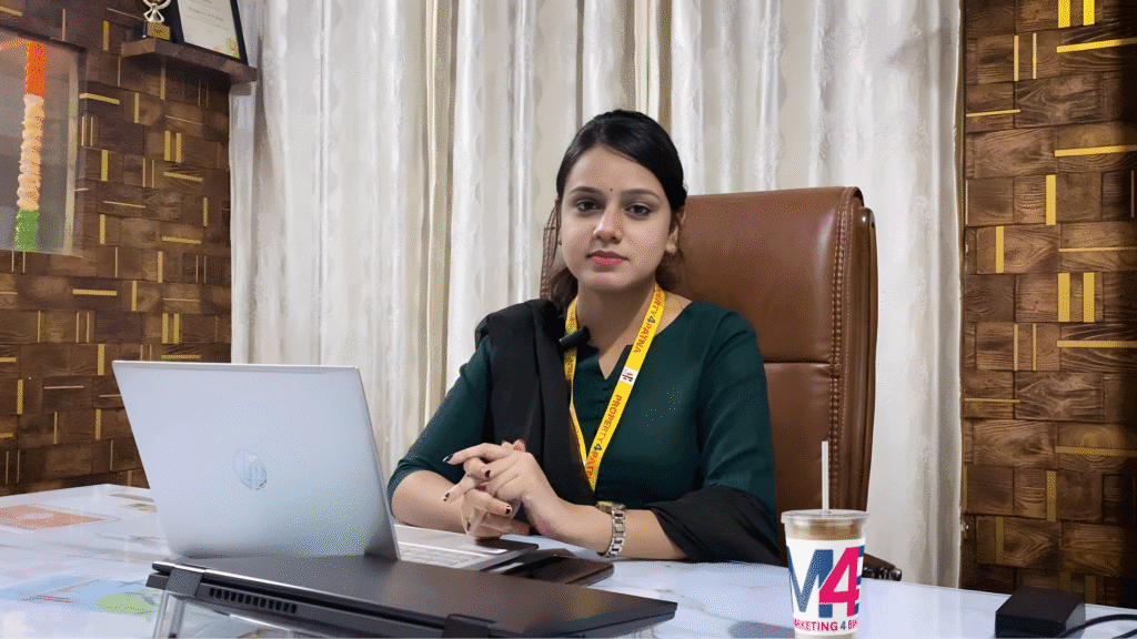 Web development team at Marketing4Bihar designing modern WordPress websites for Patna-based businesses, showcasing teamwork, creativity, and technical expertise.